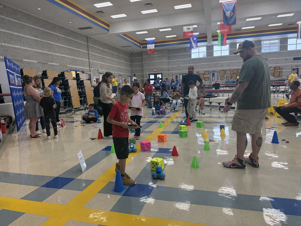Student demonstrating robot knowledge