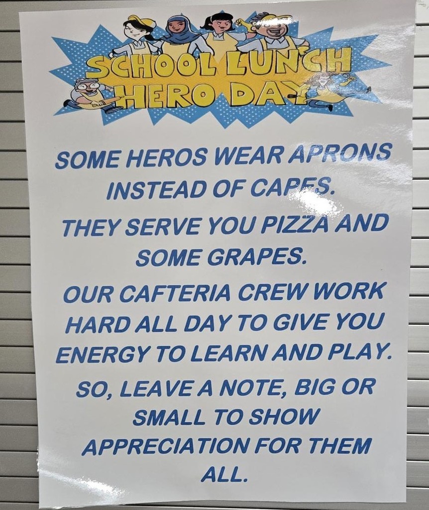School lunch hero poster