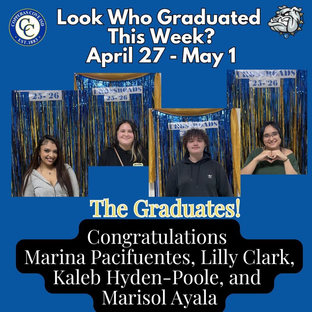 Graduates with logos