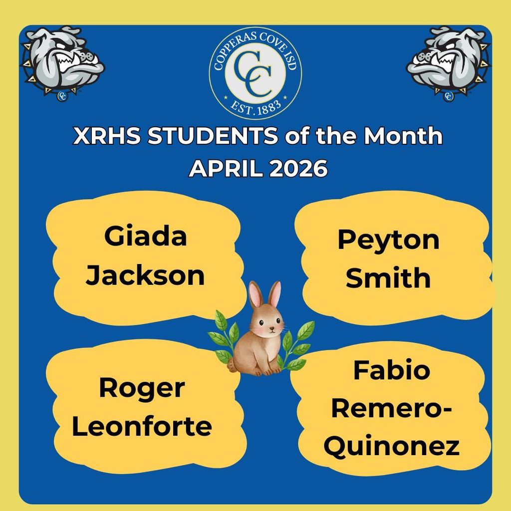 Students of month with logos