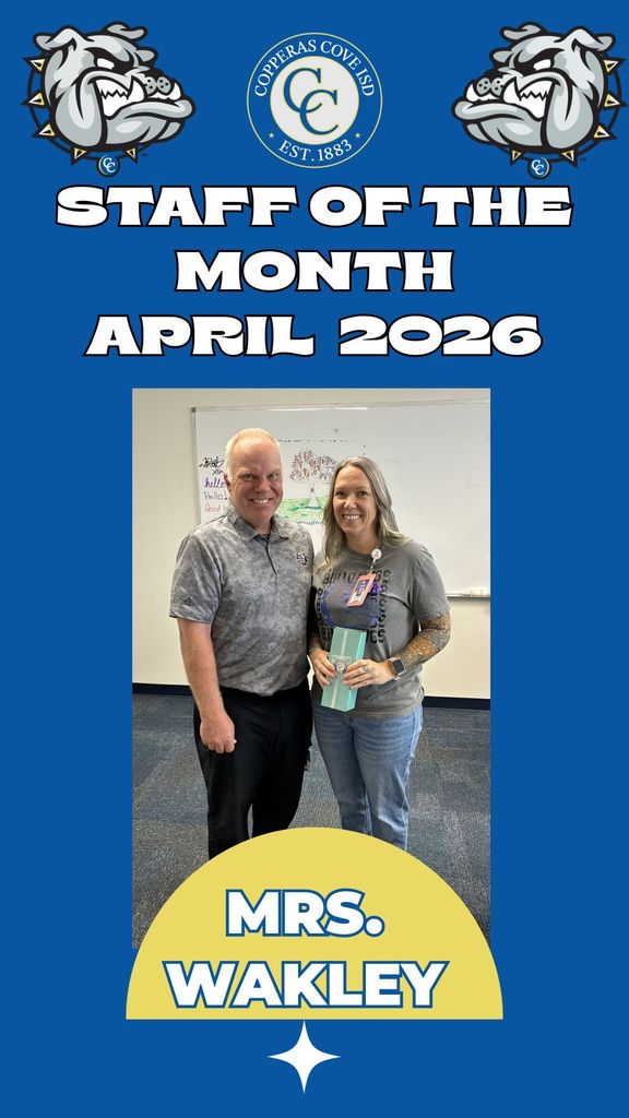 Staff of the month with logos