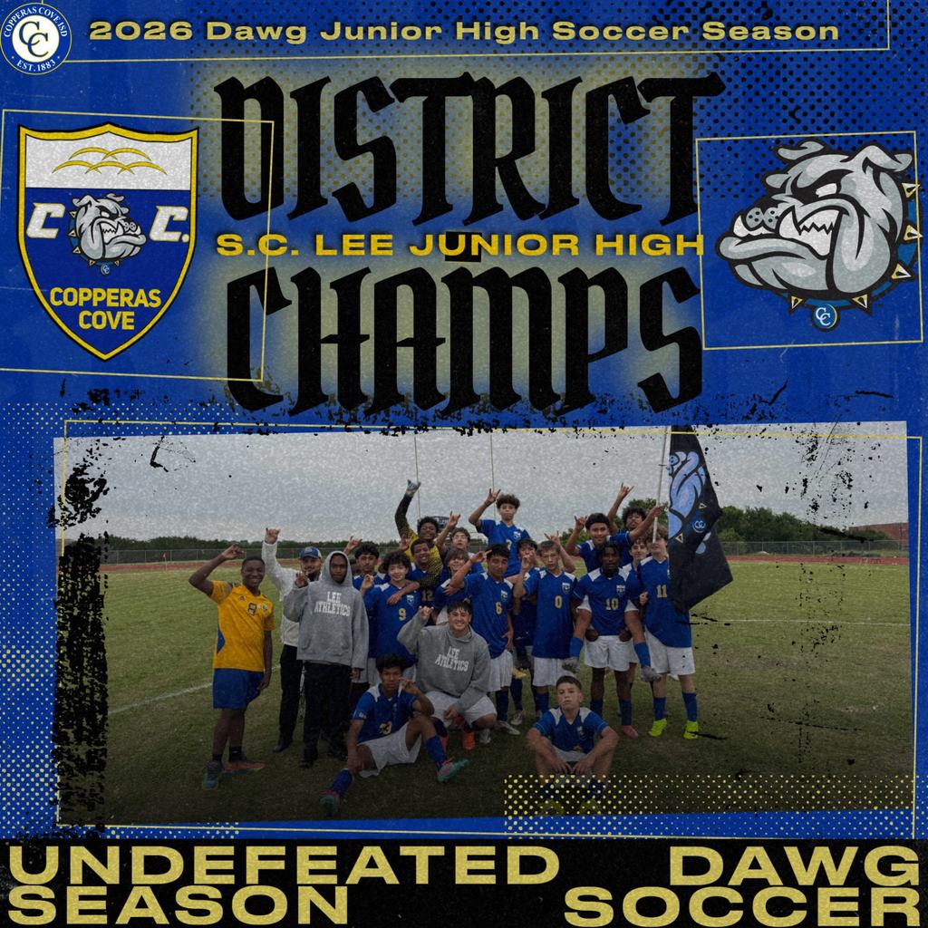2026 DAWGjr high soccer season district champs undefeated dowg soccer