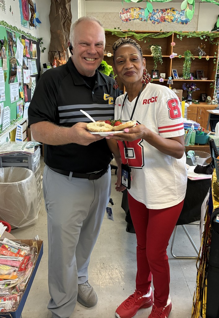 Teacher Appreciation snack cart visits.