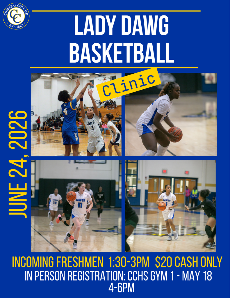 lady dawg basketball clinic jun 24 incoming freshman 130-3 20 cash in person regitration cchs gym 1 may 18 4-6