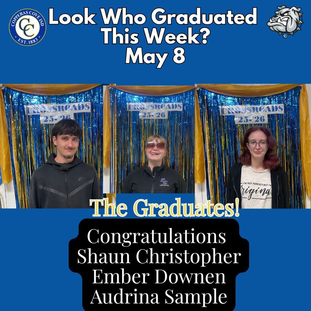 Graduates with logos