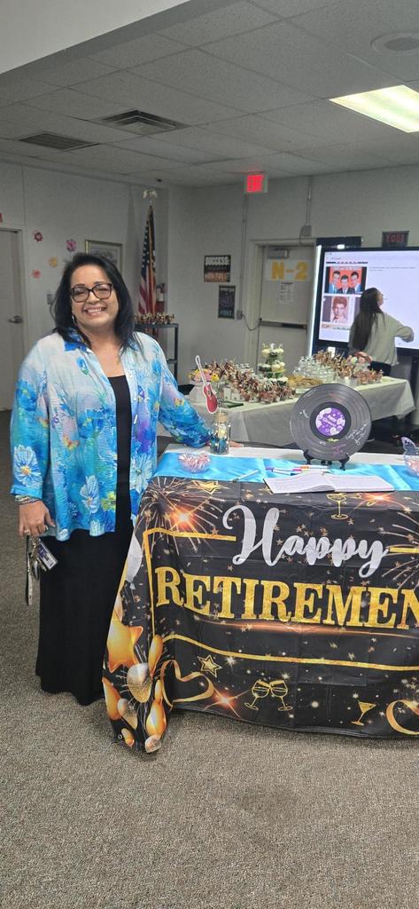 Mrs. Smith at retirement party