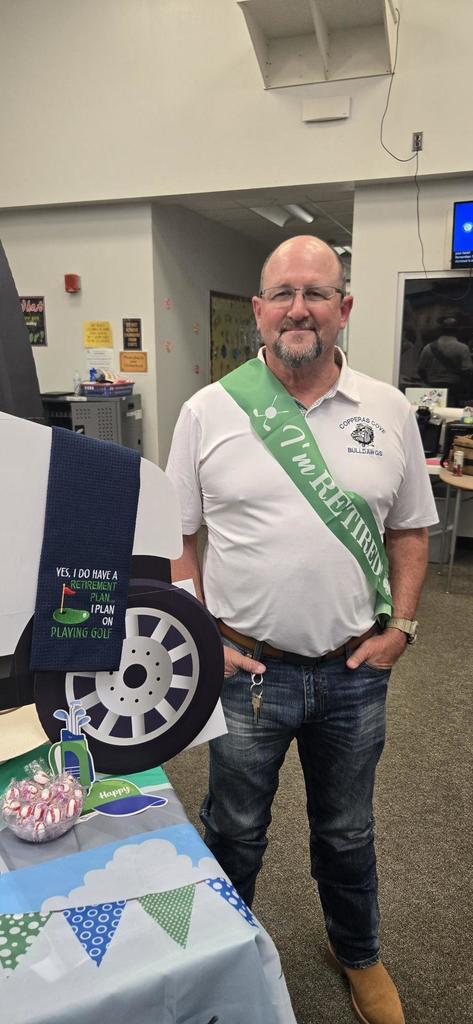 Mr Love at retirement party