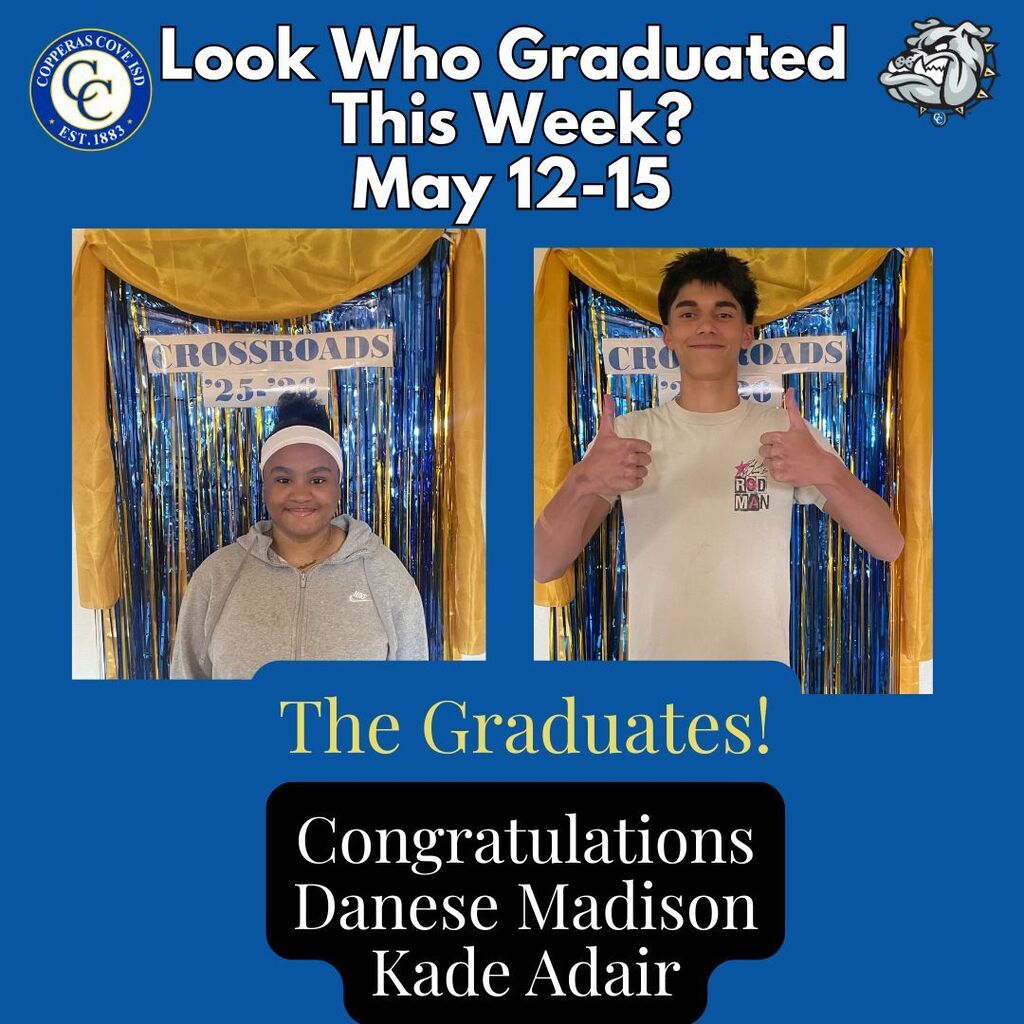 Graduates with logos