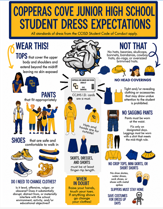 CCJHS Dress Code- details in the post
