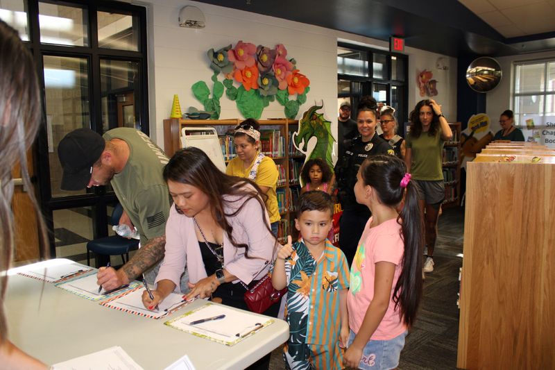 Parents signing in.