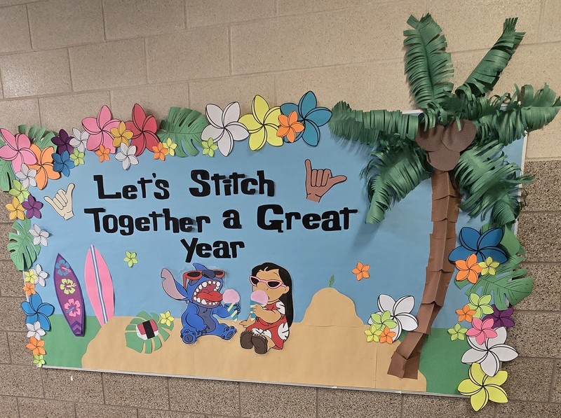 Let's Stitch together a great year sign