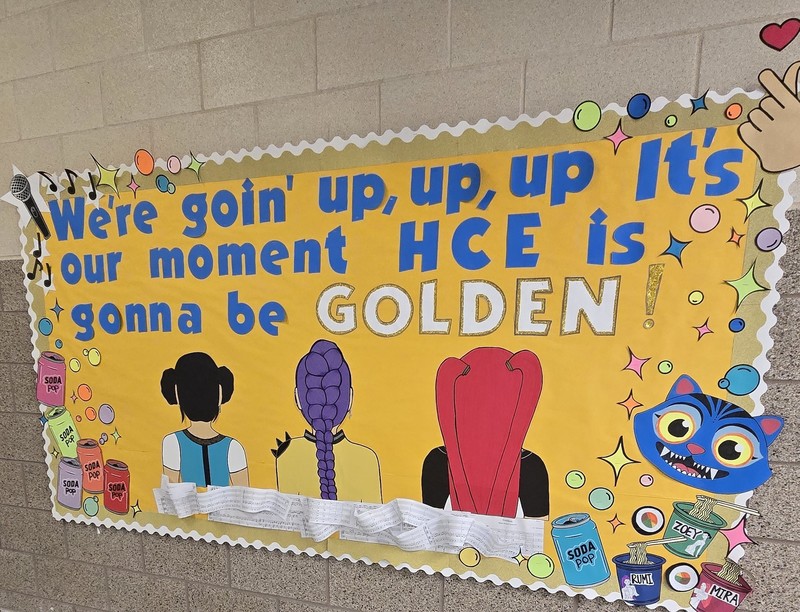 We're goin' up, up, up it's our moment HCE is gonna be golden sign