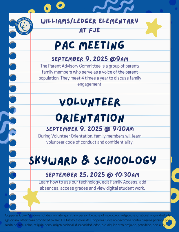 September Parent Trainings Printable Version