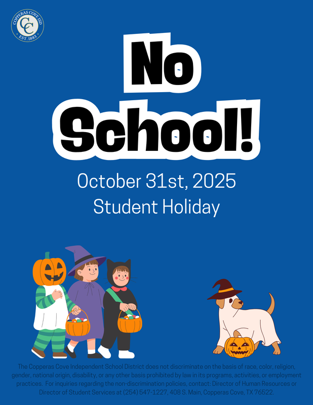 No School October 31st, 2025 Student Holiday
