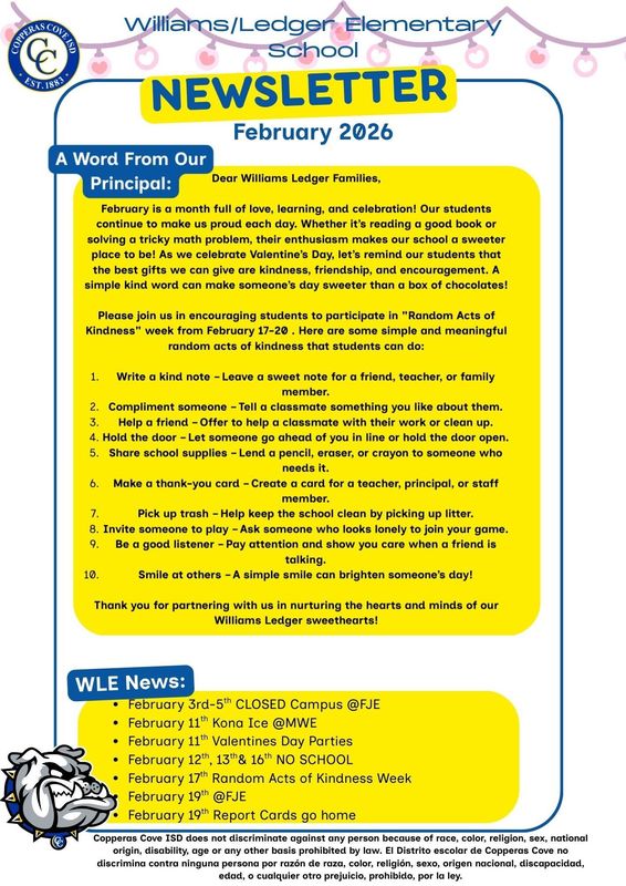 WLE Newsletter FEB 2026