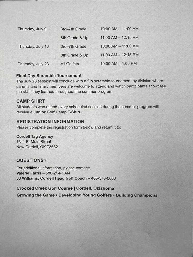 Golf Camp