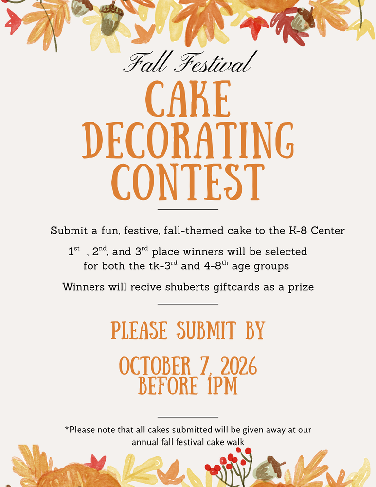 Fall Festival Cake Decorating Flyer