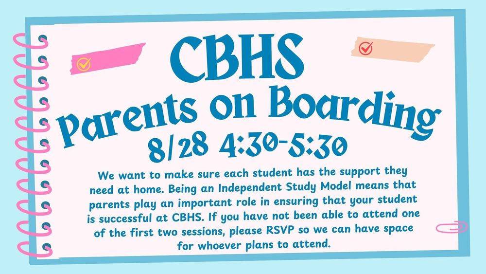 CBHS Parents on Boarding
