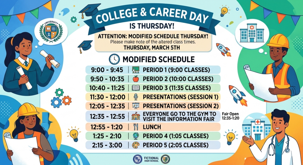 HS College & Career Day March 5th