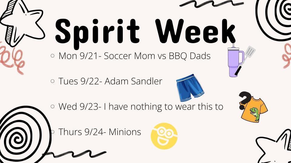 Spirit Week is coming!!