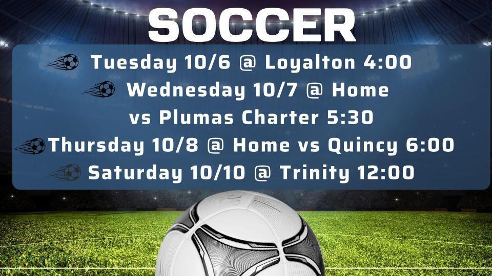 Soccer this week for CBHS!