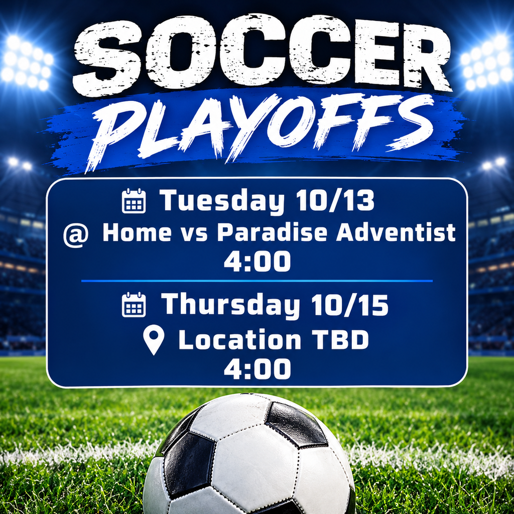 Playoff Soccer Game at Home 10/13!