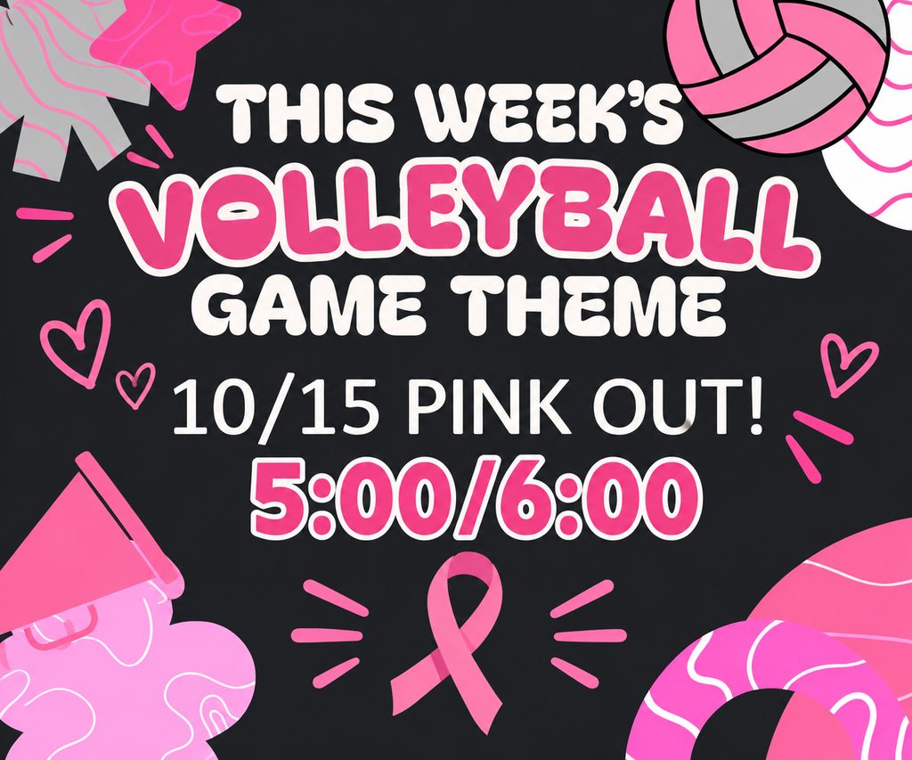 Pink Out for Volleyball 10/15!!