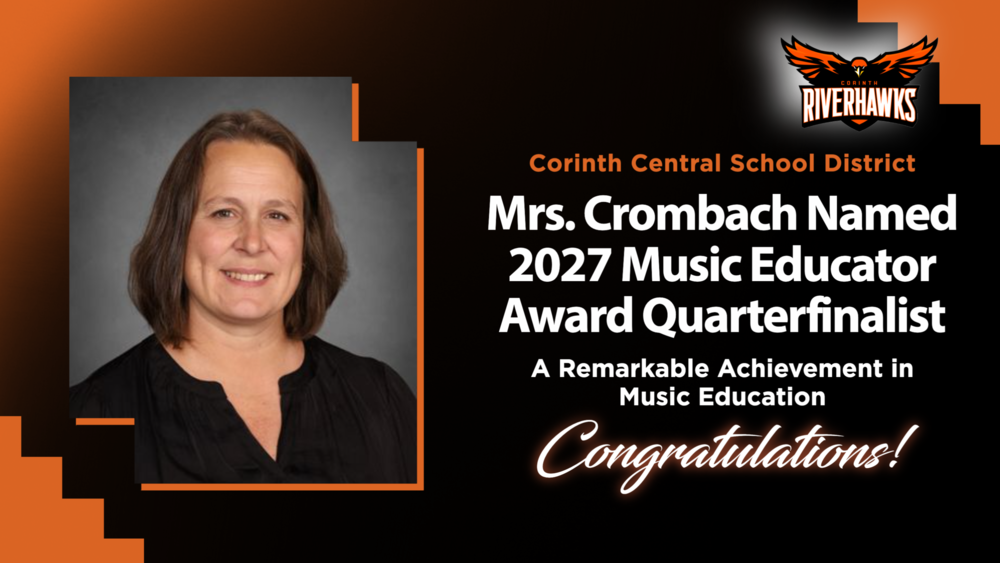 Mrs. Crombach Named 2027 Music Educator Award Quarterfinalist