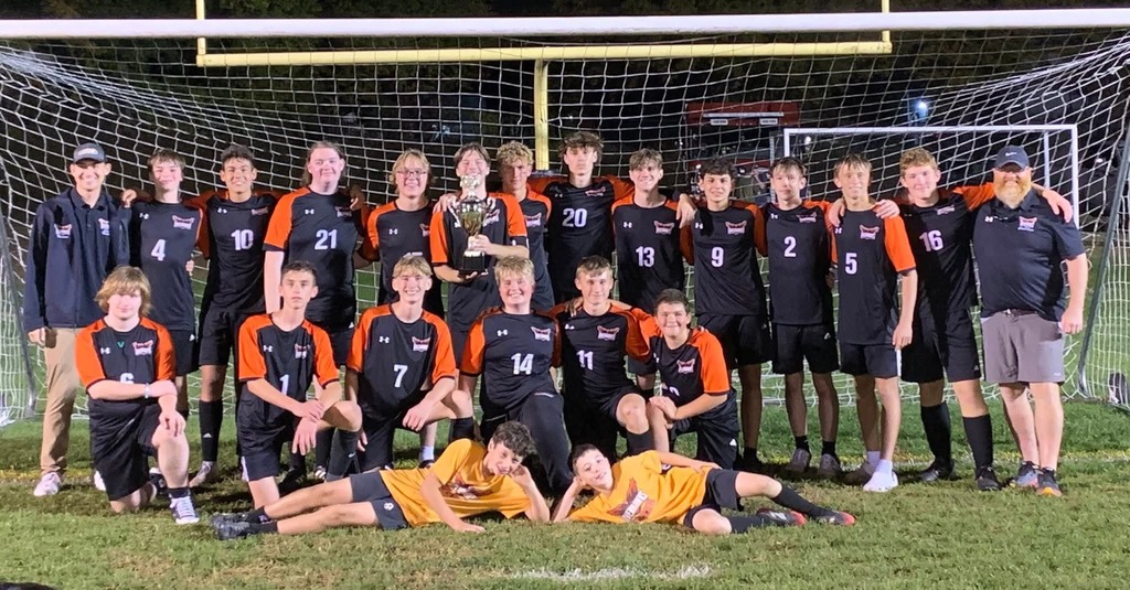Varsity Boys Soccer Cup Team Pic