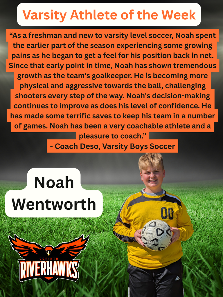 Noah Wentworth Varsity Athlete of the Week