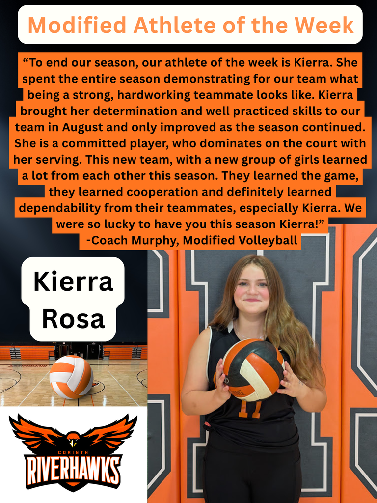 Modified Athlete of the Week Kierra