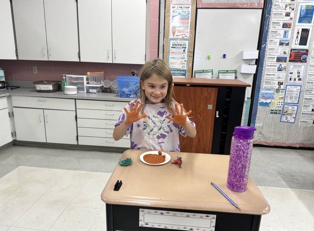 Stream students making trace fossils