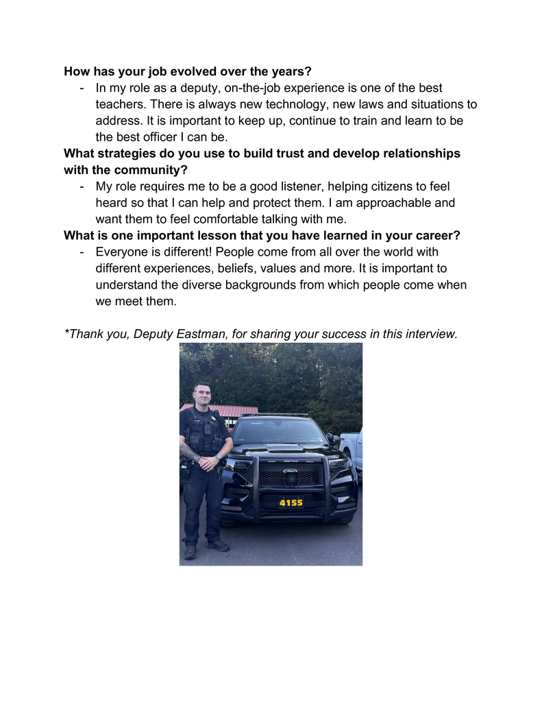 Alumni Spotlight interview  - Trevor Eastman 