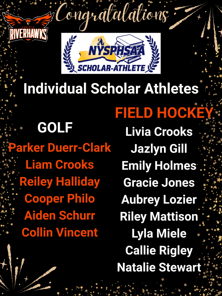 Individual Scholar Athletes on Golf and Field Hockey