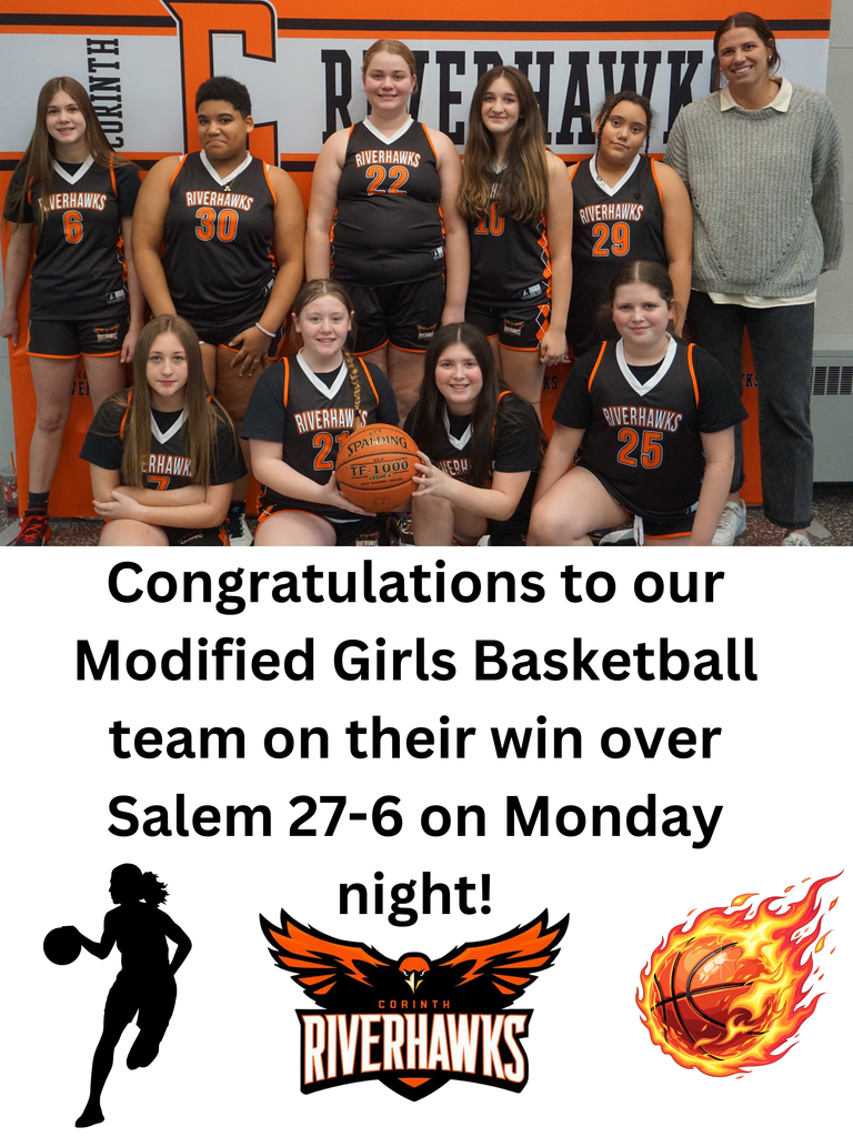 Modified Girls Basketball Team win