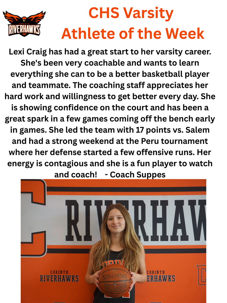 Lexi Craig Athlete of the Week Girls BB