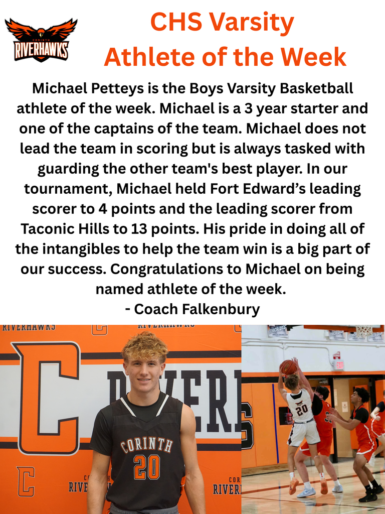 Michael Petteys Athlete of the Week Boys BB