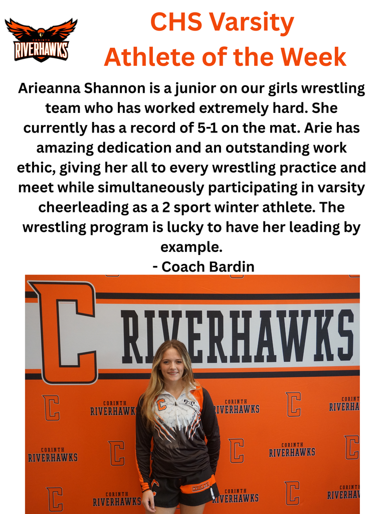 Arieanna Shannon Girls Wrestling Athlete of the Week