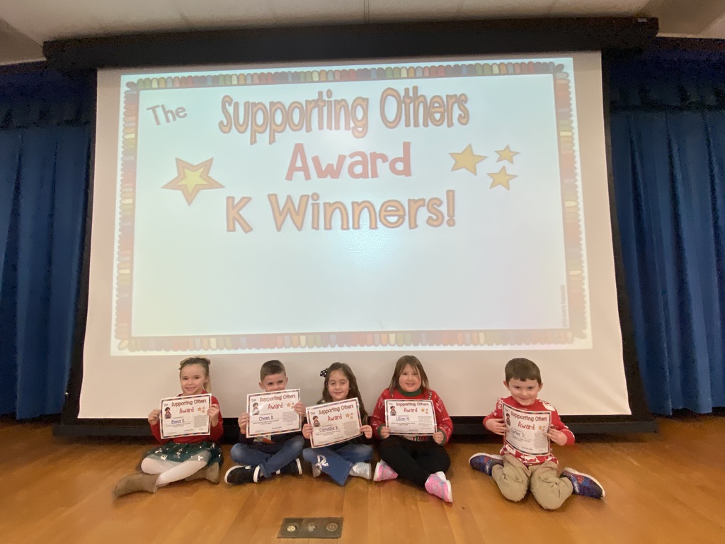 Kindergarten SEL assembly award winners
