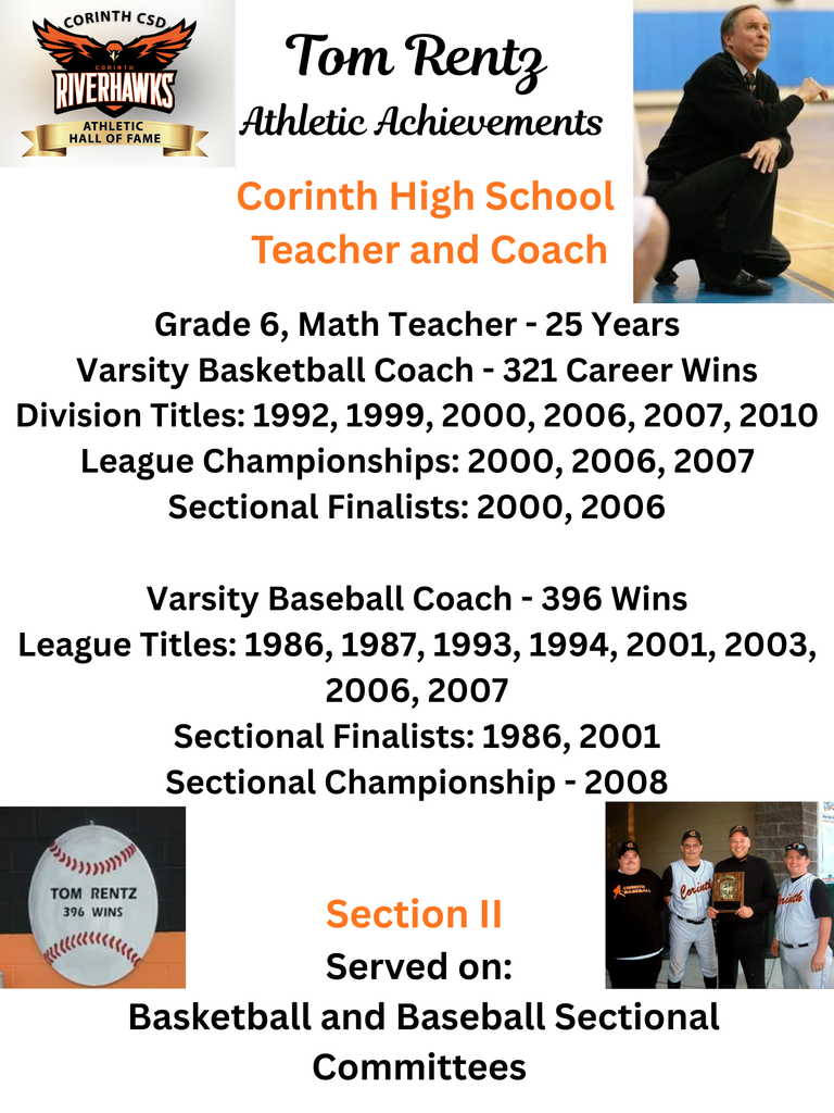 Athletic Achievements Tom Rentz