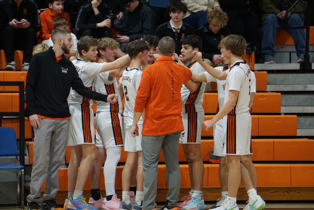 JV Boys Basketball at the bench