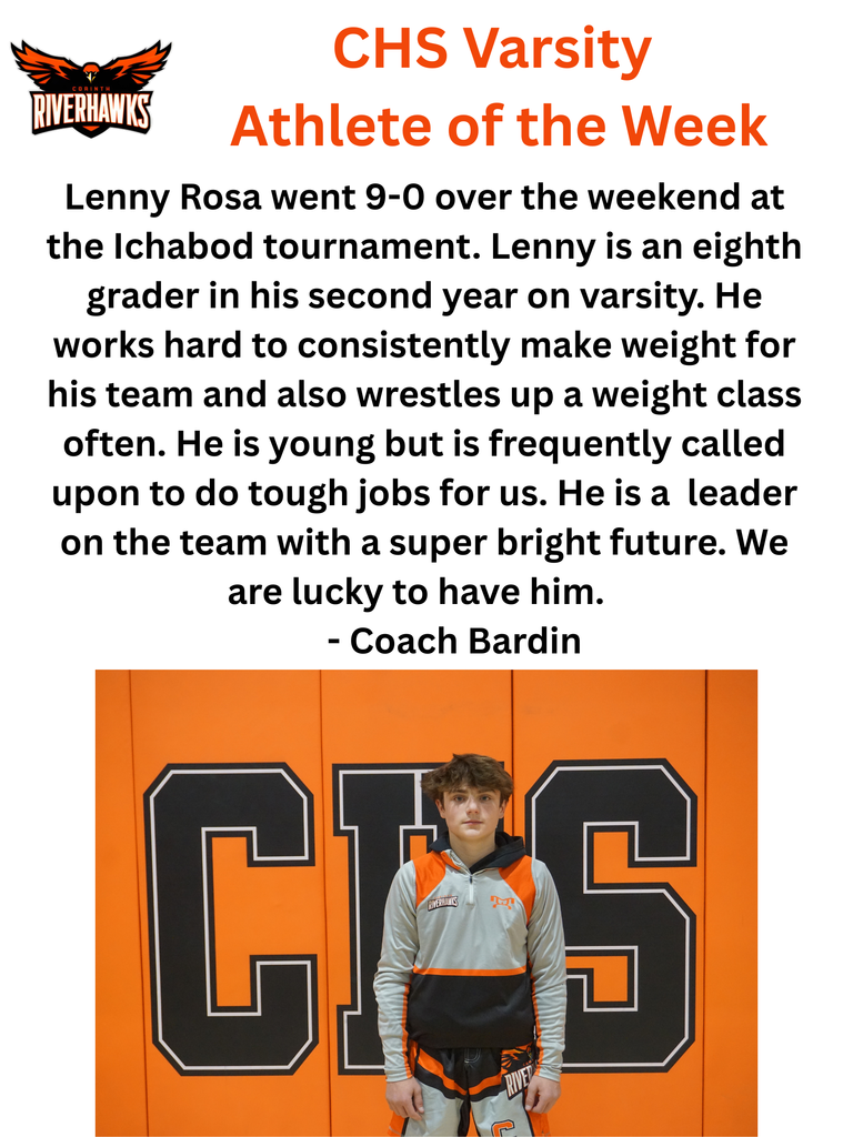 Lenny Rosa - Wrestling Varsity Athlete of the Week
