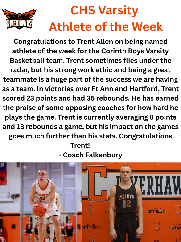 Trent Allen Varsity Basketball Athlete of the Week