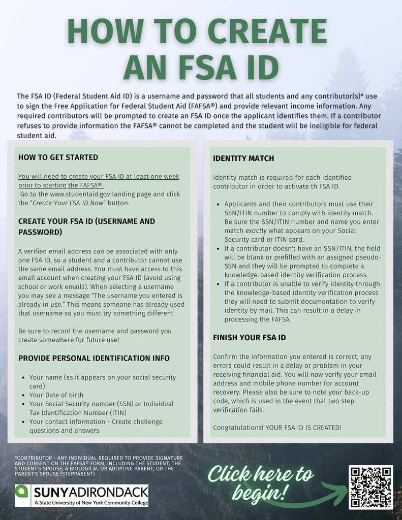How to create an FSA ID