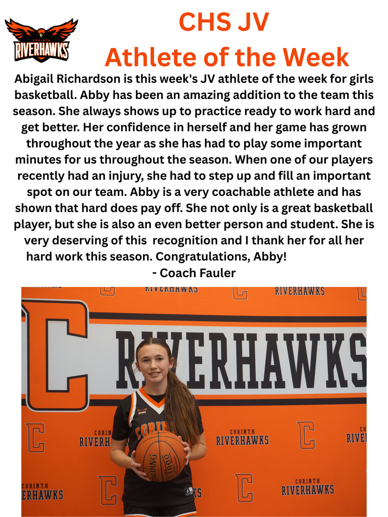 Abby Richardson - JV Girls Basketball Athlete of the Week