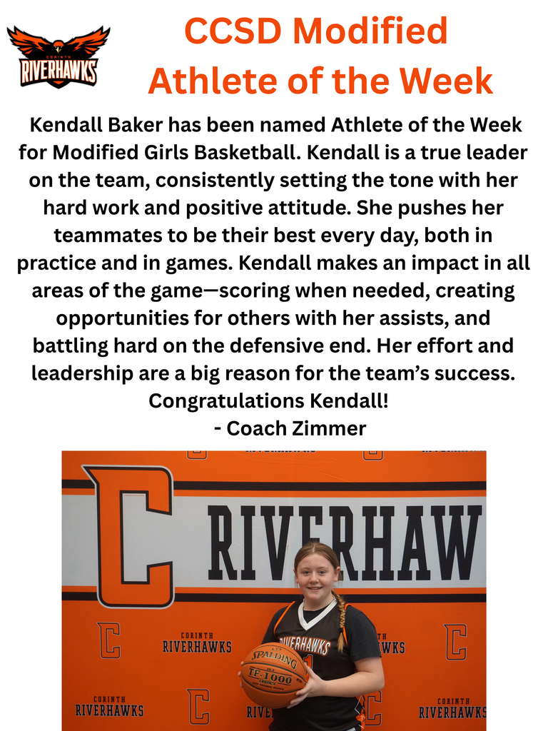 Modified Basketball Athlete of the Week Kendall Baker