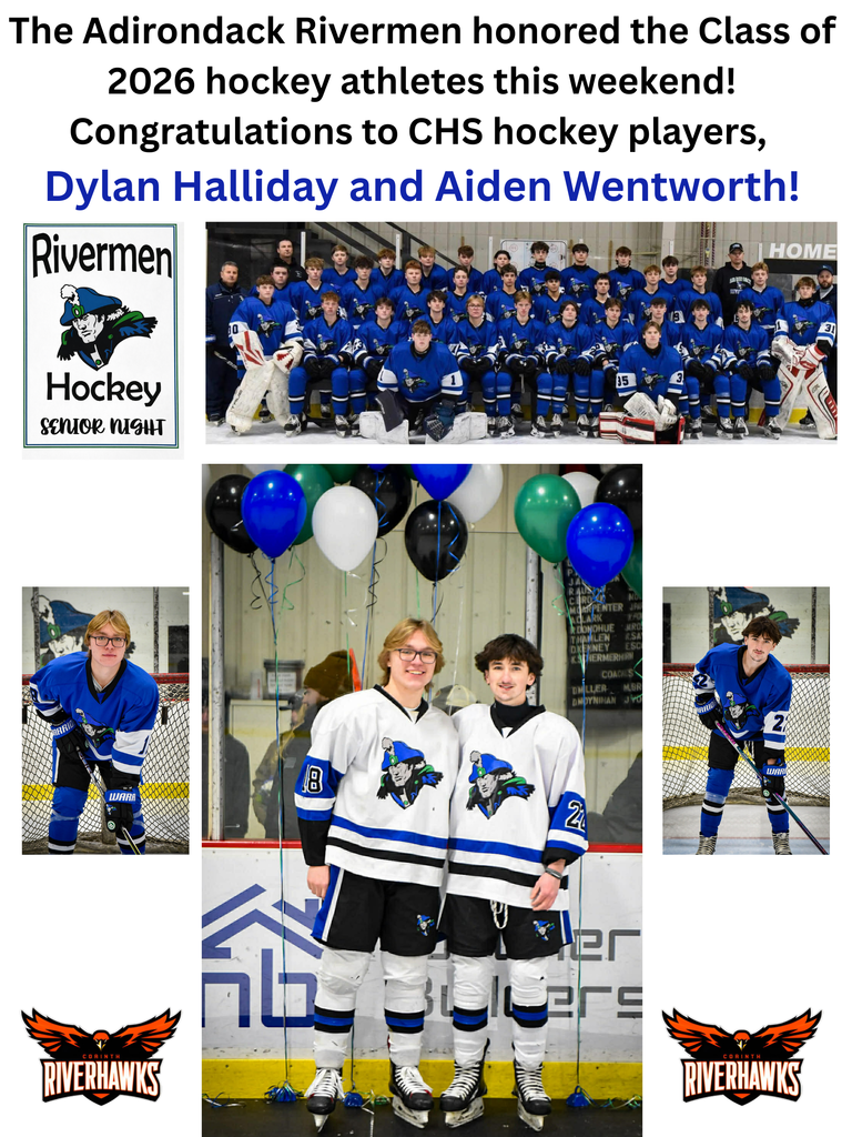 Senior Hockey Players Dylan and Aiden ADK Rivermen