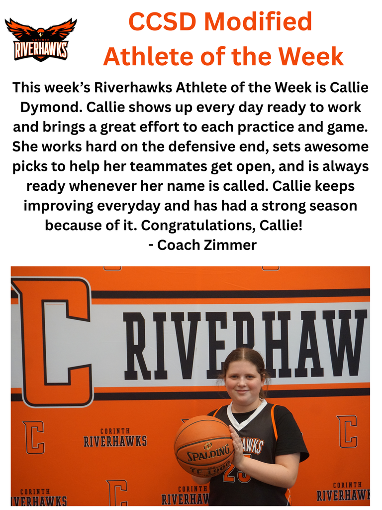 Callie Dymond Athlete of the Week