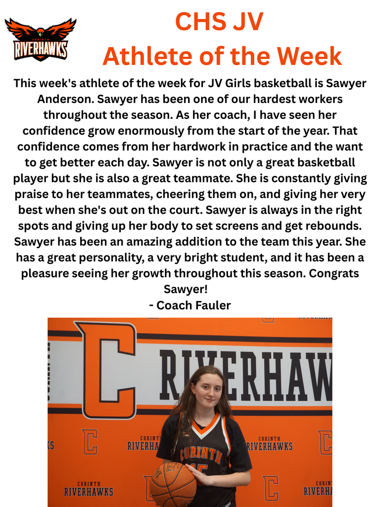 Sawyer Anderson Girls JV Athlete of the Week
