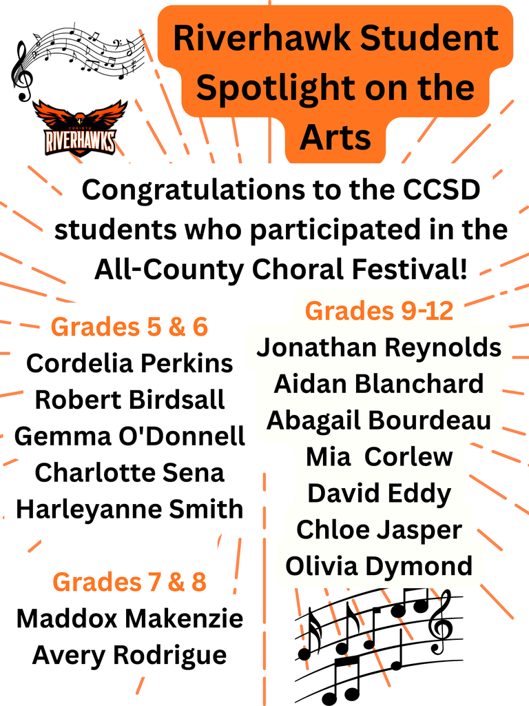 All County Choral Festival Student names
